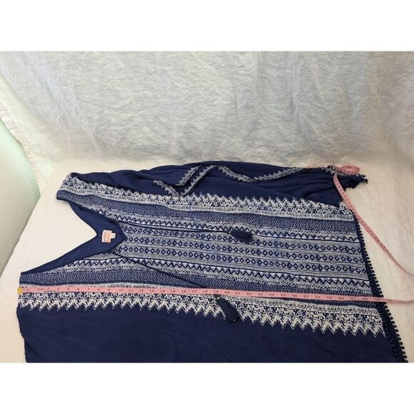 Stella & Dot Beach women's size medium navy blue beach cover up vacation pool I1 - Picture 6 of 7